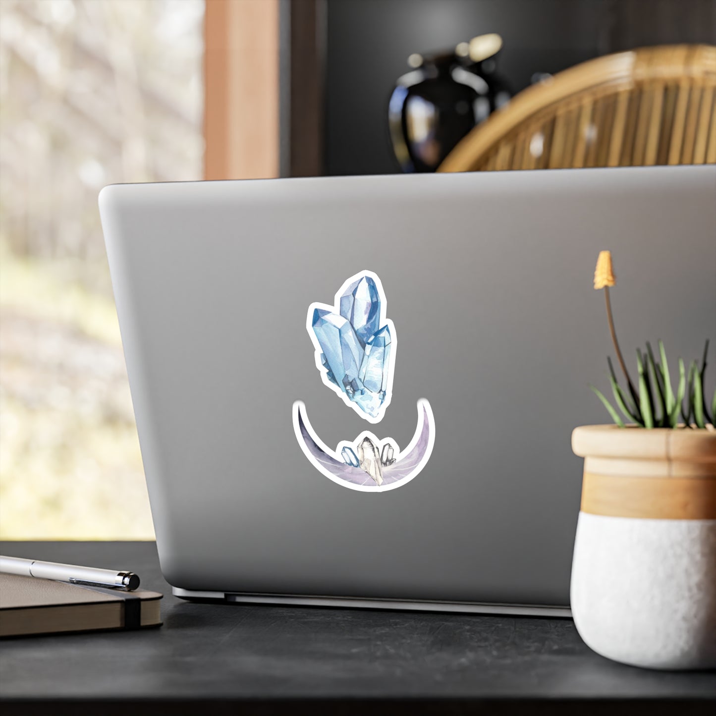 Blue Crystals Vinyl Stickers