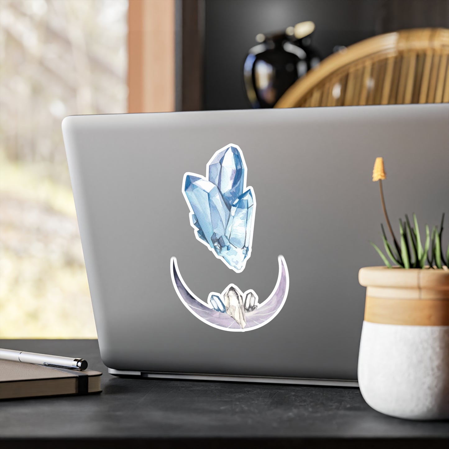 Blue Crystals Vinyl Stickers