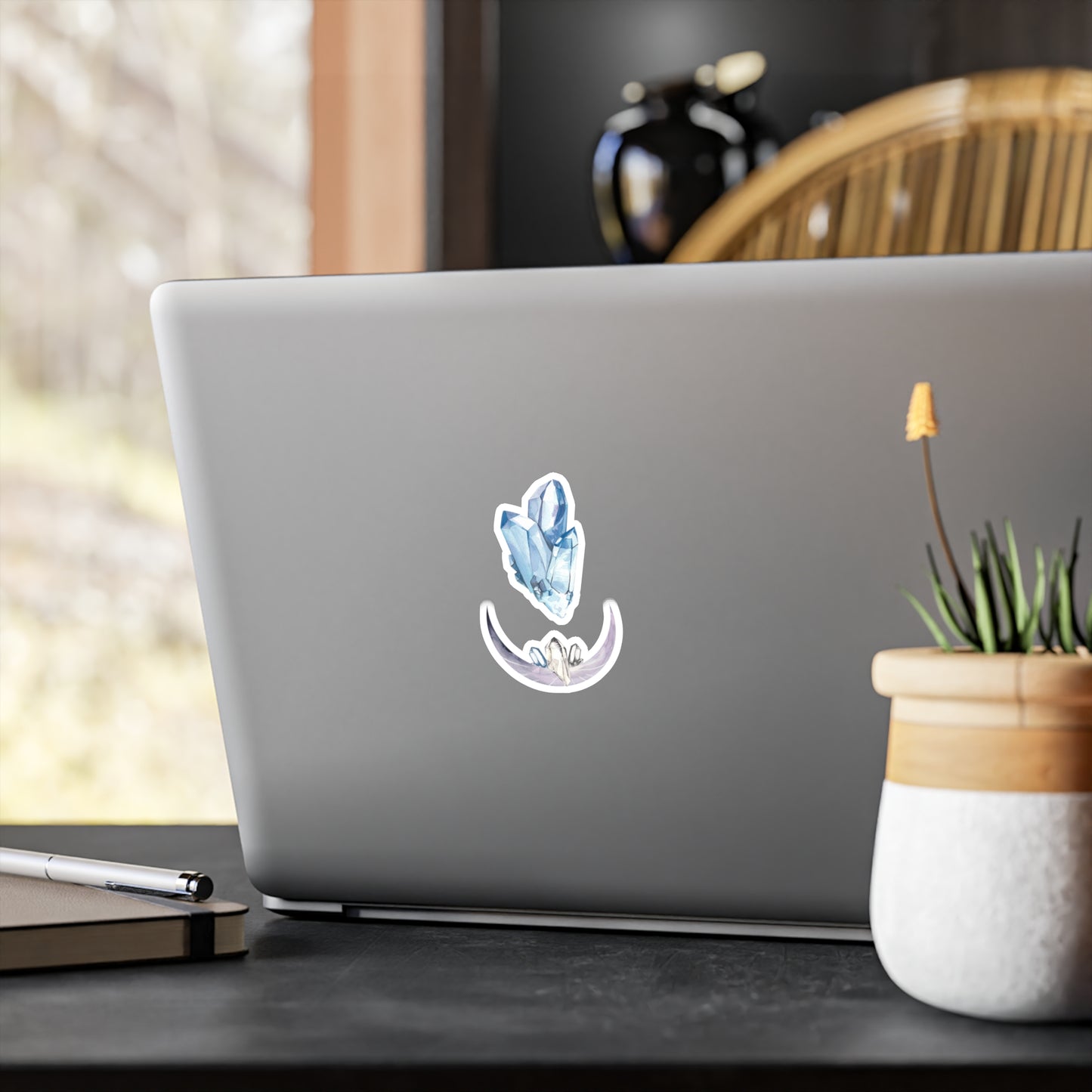Blue Crystals Vinyl Stickers