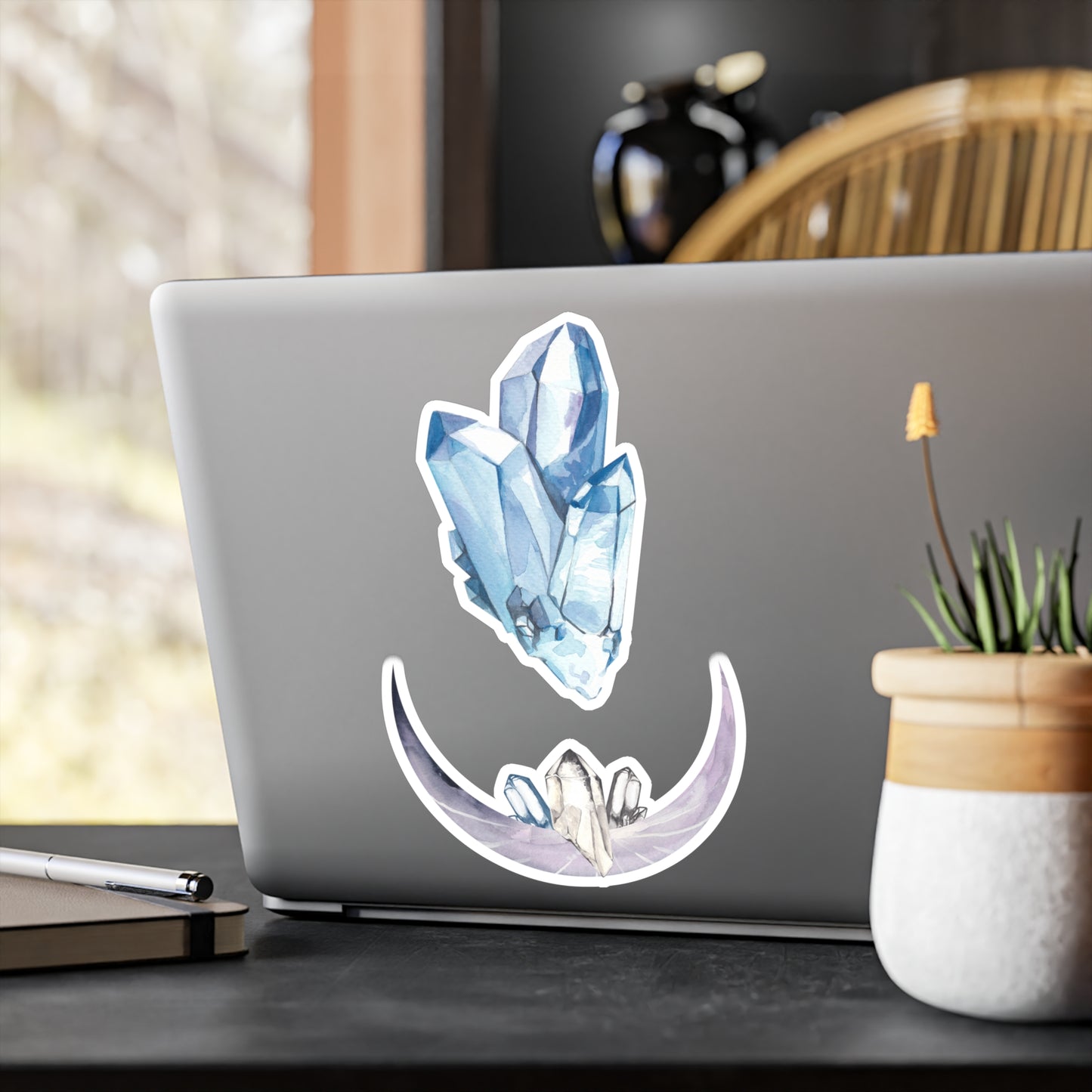 Blue Crystals Vinyl Stickers