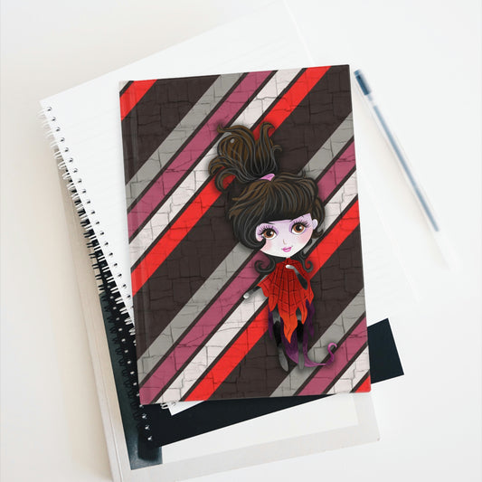 Creepy Girl Journal - Ruled Line